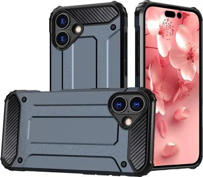 Produktbild von Hybrid Armor Hülle für iPhone 16 - Blau