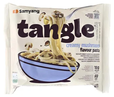Obrázek produktu pro Tangle, instantní nudle, krémová houbová omáčka, výrazně krémová, 105 g