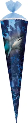 Produktbild von Herlitz Schultüte / Zuckertüte / 85cm / eckig / "Hai"