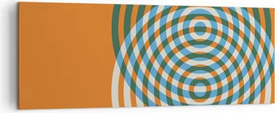 Produktbild von Bild auf Leinwand - Leinwandbild - Einteilig - Abstraktion Modern Kreise - 140x50cm - Wand Bild - Wanddeko - Wandbilder - Leinwanddruck - Bilder - Wanddekoration - Leinwand bilder - AB140x50-4448