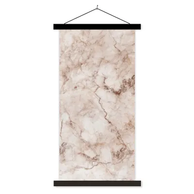 Produktbild von MuchoWow® Textilposter Marmor - Luxus - Braun 60x120 cm mit schwarzem Rahmen - Magnete