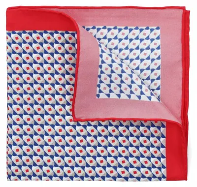 Produktbild von Lancerto M.844 Einstecktuch Geometrisches Muster Seide