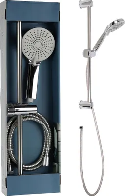 Produktbild von Dusche Set 3 Funktionen Chrom - Handbrause Badezimmer Komfort
