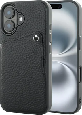 Image de Selencia Riva Coque arrière avec porte-carte pour Apple iPhone 16 - Noir