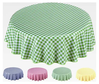 Produktbild von Runde Wachstuch Tischdecke Abwaschbar 140cm Grün