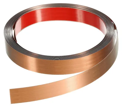 Productafbeelding van Zelfklevende Sierlijsten 5 m x 20 mm - Roestvrij Staal met Geborstelde Afwerking, Roségoud