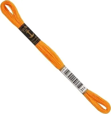 Produktbild von Anchor Sticktwist 4635000-00314 mandarin Stickgarn, 100 % Baumwolle