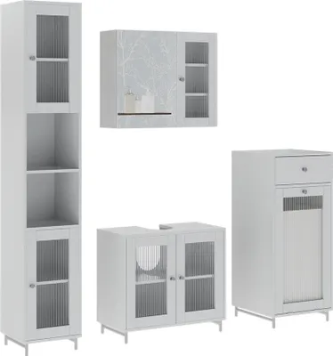 Produktbild von Badmöbel-Set Vicco Malte Weiß 4 Teile, Model 54322