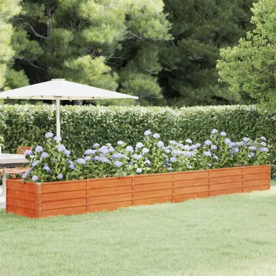 Obrázek produktu pro vidaXL Zvýšená postel Rusty 480x80x45 cm Corten Steel
