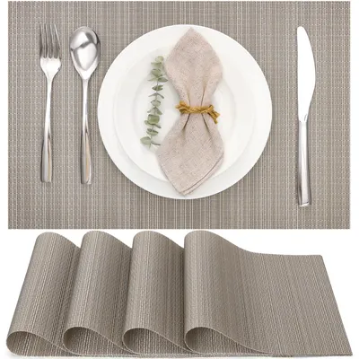 Productafbeelding van Tafelsets - afwasbaar en antislip - placemats voor de eettafel - set van 4 stuks, 45x30 cm