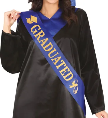 Immagine prodotto di Absolventengeflüster Feierlicher Band Sommerabschluss Inspirierend Blau Kid Party Accessoires Freude Glück Erfolgsband Abenteuergeschichte Fröhlichkeit, Colore: Blu