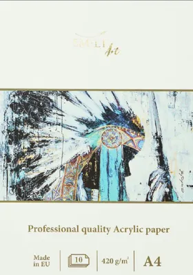 Acrylmalblock A4, 10 Blatt, 420 g/m², weiß, säurefrei