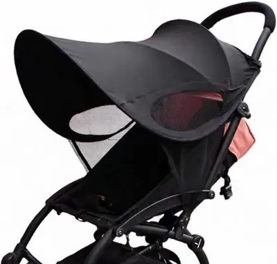 Productafbeelding van Zonnescherm voor kinderwagens met UV-bescherming en een tent met rits