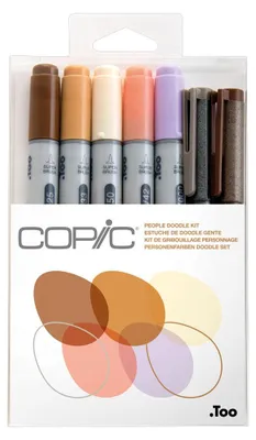 Image de COPIC Marqueur ciao set de 7 "Doodle Kit People"