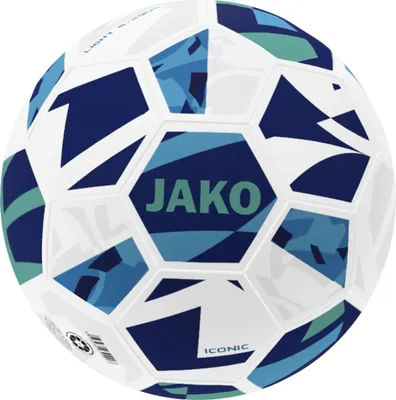 Produktbild von JAKO Jugendball Iconic 5 weiß/navy/mint. 290g