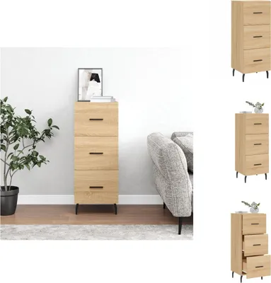 Produktbild von vidaXL Sideboard Sonoma-Eiche 34,5x34x90 cm Holzwerkstoff -  Sideboards