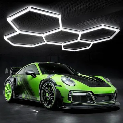 Obrázek produktu pro LED hexagonální osvětlení do garáže, 5 hexagonů, 192 W, 6500 K, velmi jasné