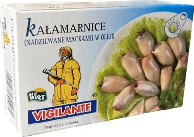 Zdjęcie produktu dla Kałamarnica (nadziewana) w oleju 115g VIGILANTE