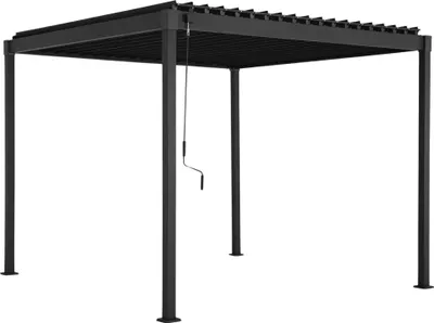 Produktbild von MIRADOR Pergola 80 Solid 3x4 m Stahl Anthrazit verstellbares Lamellendach