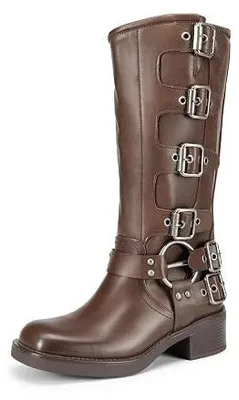 Zdjęcie produktu dla Buty do kolan damskie zamszowe blokowy obcas szpiczasty nosek dla pań