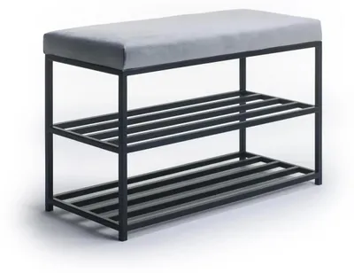 Produktbild von Schuhschrank für den Flur, Bank „Gina“ 80 x 30 cm, gepolsterte Sitzfläche
