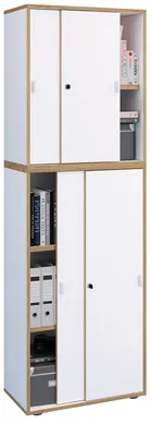 Immagine prodotto di Armadio dell'ufficio del gabinetto dell'ufficio di legno Salia 5 volte Larghezza 60 cm Porte scorrevoli