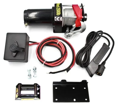 Immagine prodotto di Verricello POWER FORCE da 2500 libbre (1135 kg) per quad/ATV, inclusa la piastra di montaggio, 12V