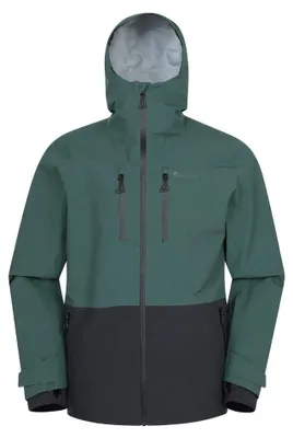 Productafbeelding van Mountain Warehouse Juno Extreme Skijack (waterdicht, herenmodel) MW5450 (maat L) (donkergroen)