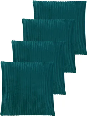 Produktbild von Aspero 4er Set Kissenbezüge aus Streifen-Flanell 60 x 60 cm