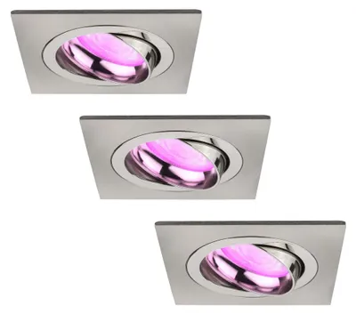 Image de Ledvion lot de 3 spot encastrable LED RGB dimmable WiFi