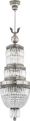 Immagine prodotto di Casa Padrino lampadario barocco in cristallo argento Ø 30 x h. 120 cm