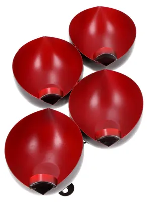 Produktbild von Wandkerzenhalter, Teelichthalter - Rot, 46x20x7 cm
