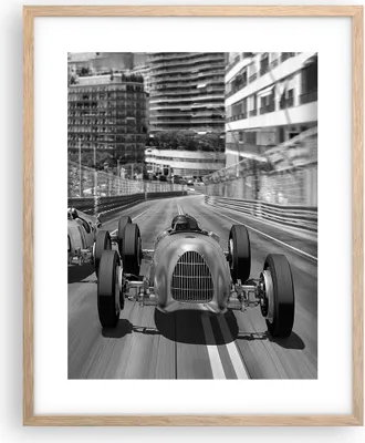 Produktbild von Gerahmtes Poster - Rahmen in heller Eiche - Formel 1 Retro - 40x50 cm - Wand Bild - Wanddeko - Wandbilder - Kunstposter - Wandposter - Bilderrahmen - Bilder - Kunstdruck - P2NPA40x50-4843