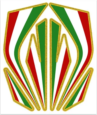 Zdjęcie produktu dla Naklejka, zestaw dekoracyjny Frisian Tricolore Italia Moto, 135 x 160 mm