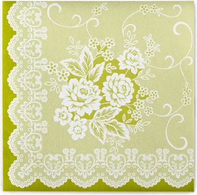 Produktbild von Airlaid Serviette Franziska in Grün, 40 x 40 cm, 50 Stück - Mank