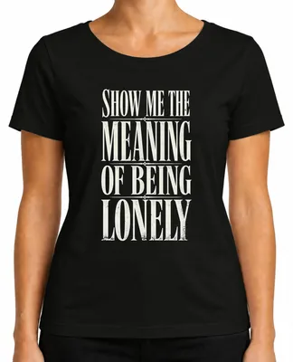 Imagen del producto de "Show Me The Meaning Of Being Lonely" - Camiseta de mujer, estilo grupo pop de los años 90, color negro, talla L