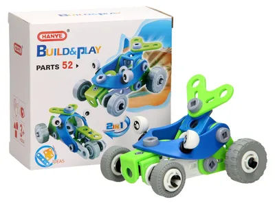 Produktbild von Bau- und Spielset „Rennwagen 2-in-1“, 52-teilig