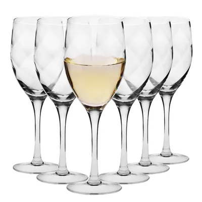 Produktbild von Krosno Weißweingläser ROMANCE 6er-Set – Elegante Optik & Handgefertigt – Kristallglas