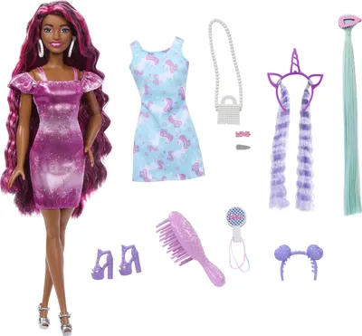 Produktbild von Barbie Totally Hair Puppe Bunte Haar-Accessoires Highlights HAIR PLAY