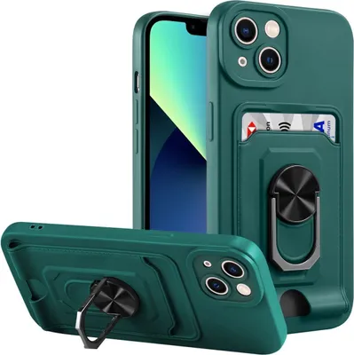 Produktbild von König Design Hülle kompatibel mit Apple iPhone 14 Plus Kunststoff Soft Handyhülle - Handy Case Nachtgrün