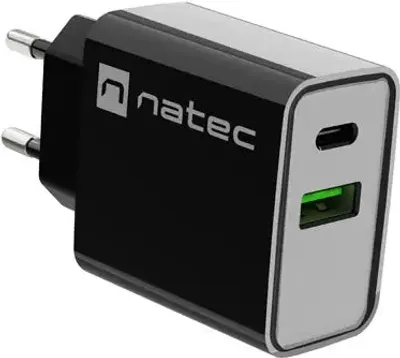 Immagine prodotto di Natec Usb Charger Ribera Usb-A+Usb-C 20W Pd Black