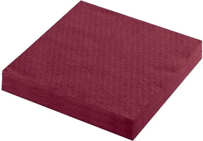 Produktbild von 200x Servietten Prägeservietten 1-lagig 33 x 33 cm bordeaux