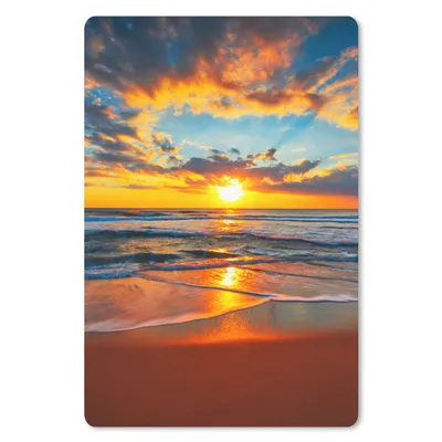 Produktbild von MuchoWow® Mauspad Mousepad Meer - Sonnenuntergang - Strand - Wolken - Orange 18x27 cm - Mousepads - Maus Mat - Pad - Mausunterlage