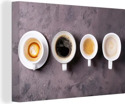 Produktbild von MuchoWow® - Leinwandbilder - Kaffee - Küche - Industrie, Wandbild, Wanddeko Bilder Wohnzimmer, 30x20 cm