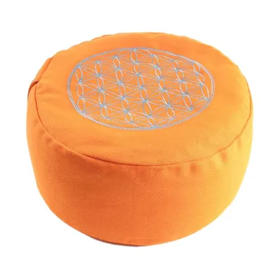 Produktbild von Meditationskissen - Blume des Lebens orange