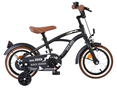 Produktbild von Volare Black Cruiser Kinderfahrrad - Jungen - 12 Zoll - Schwarz