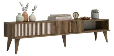 Produktbild von Ofena - TV-Schrank, 180x35x40h cm Nussbaum Braun, 2 Türen