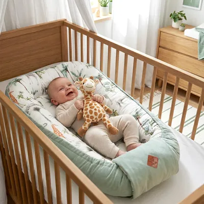 Produktbild von Babynest Safari - De 0 à 9 mois - Grünspan | by SEVIRA KIDS
