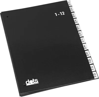 Obrázek produktu pro dots 44198-04 Dots Pultordner 1-12 schwarz