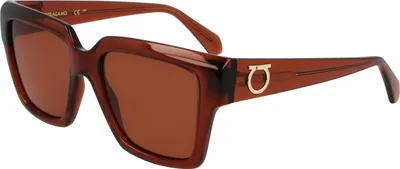 Zdjęcie produktu dla Okulary przeciwsłoneczne FERRAGAMO SF2014S 232 TRANSPARENT BROWN 54/19/140 FEMALE